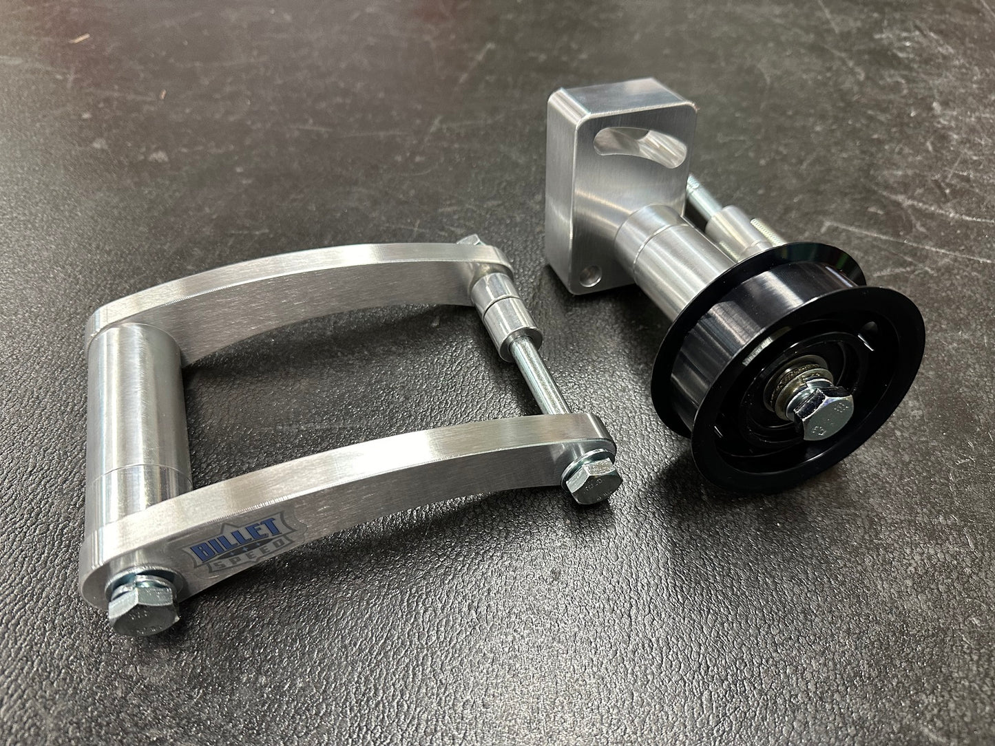 LS Alternator Bracket Type 2 by Billet Speed With Billet Idler Pulley