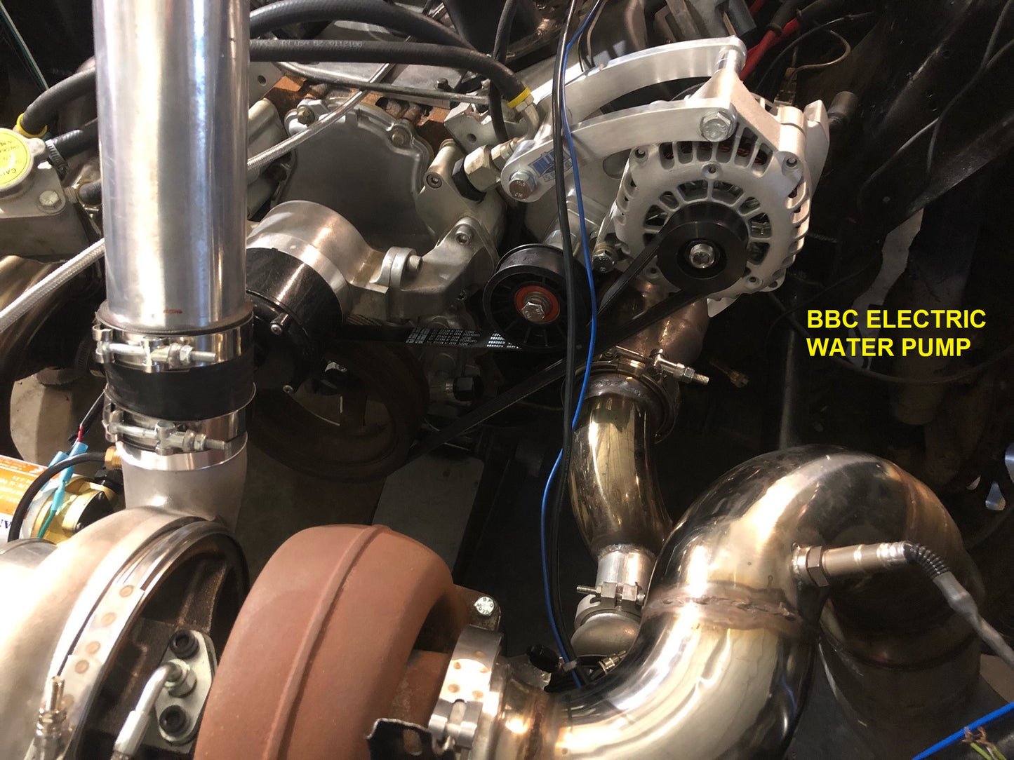 LS Alternator Bracket Type 2 with electric water pump by Billet Speed