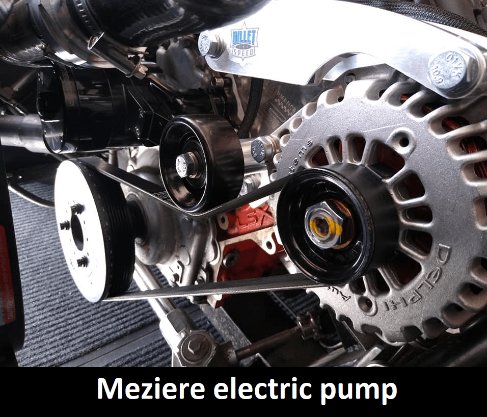 Meziere Electric Pump, LS Alternator Only Bracket Type 1 Billet Speed